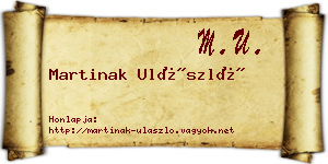 Martinak Ulászló névjegykártya